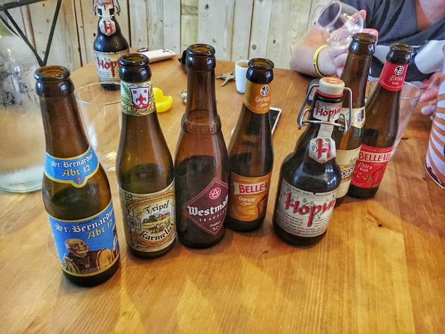 Image showing several bottles of Belgian beer