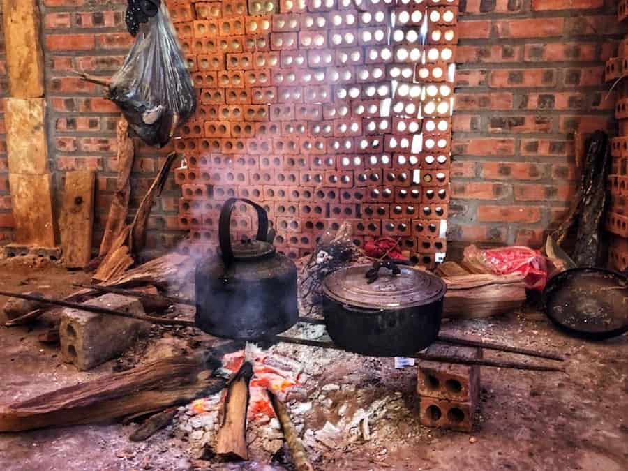 simple cook pot over a wood fire