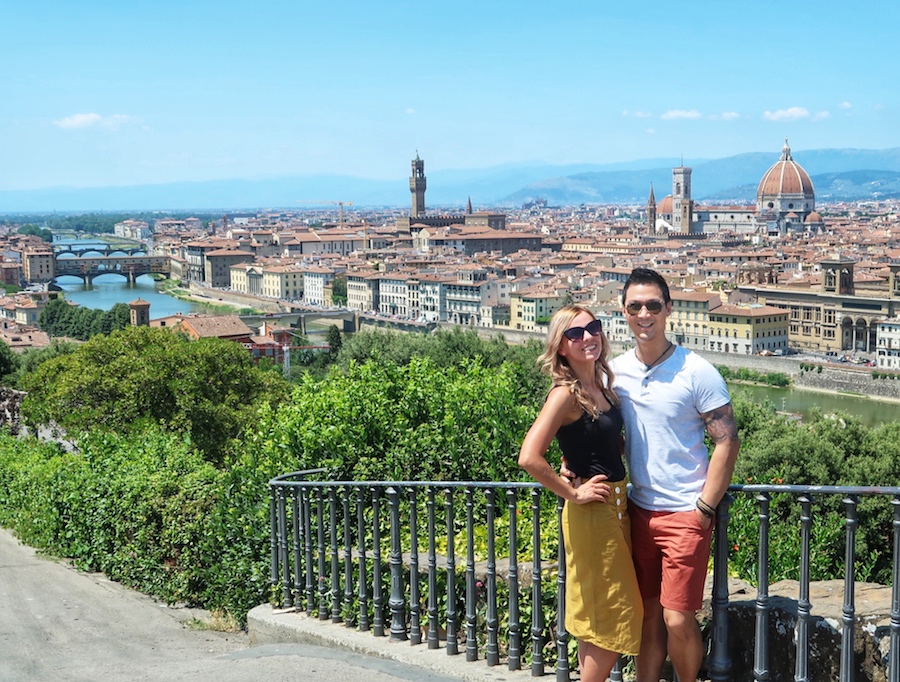 View over Florence from Piazzale Michelangelo during a 2 day Florence itinerary