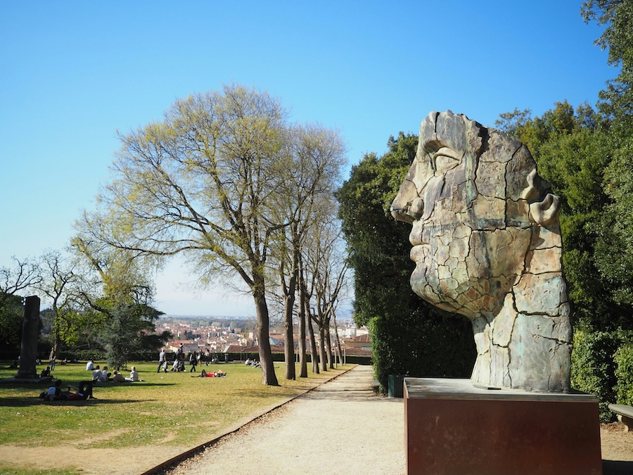Walking through Boboli Gardens in Florence