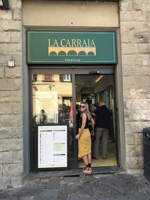 Gelateria La Carraia in Florence Italy
