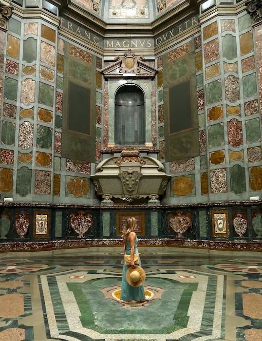 Inside the Medici Chapels in Florence Italy