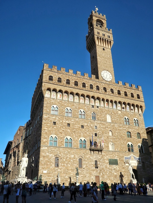 Palazzo Vecchio and statues in Piazza della Signoria Florence