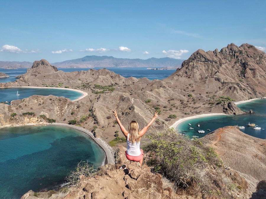 View from the Padar Island viewpoint in Komodo National Park near Labuan Bajo