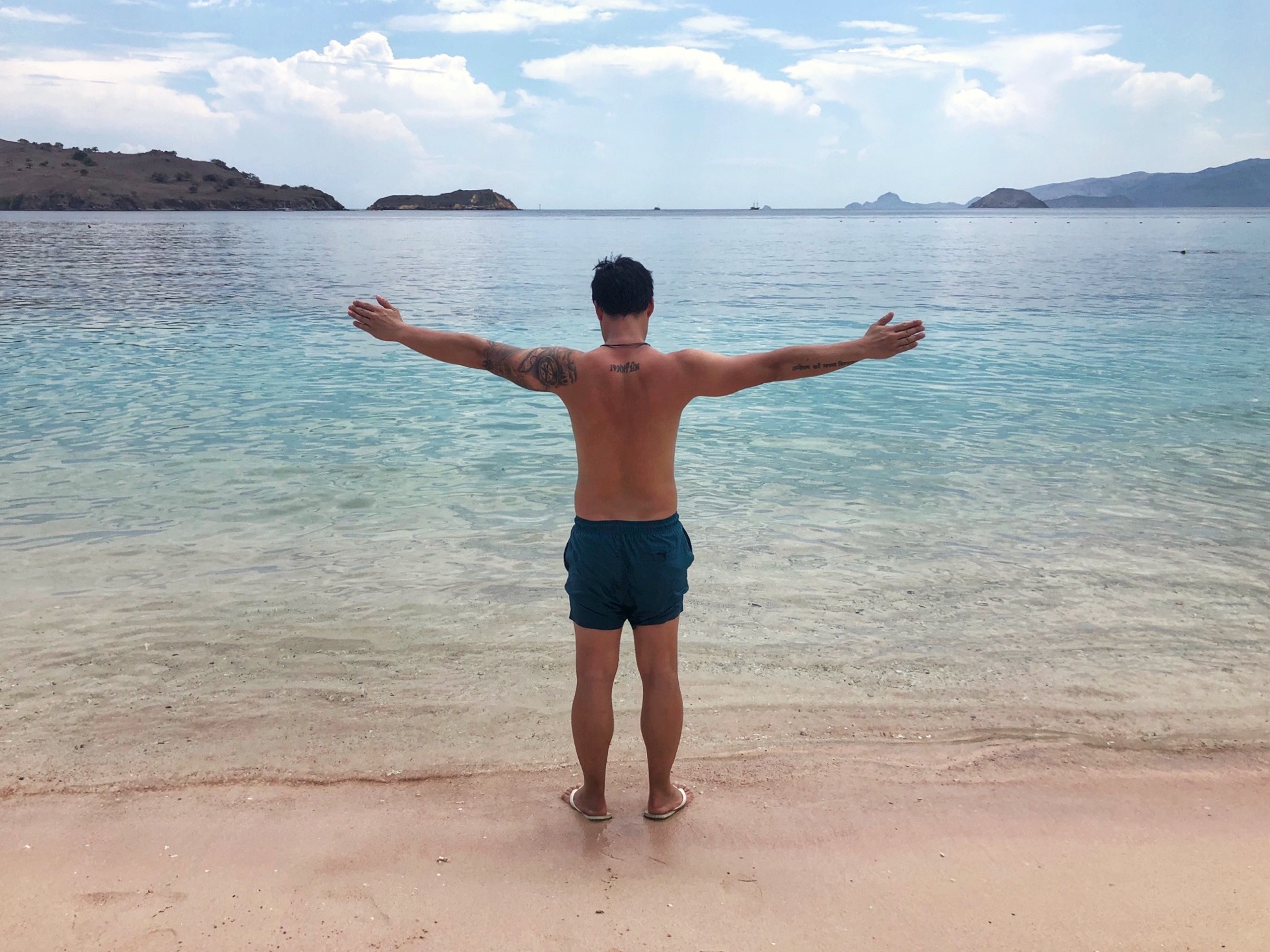 Pink Beach near Labuan Bajo in Komodo National Park, Indonesia